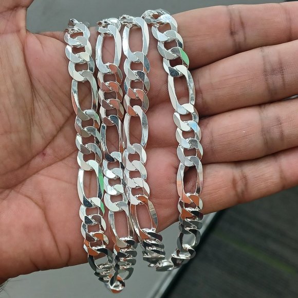 925 sterling silver figaro chain